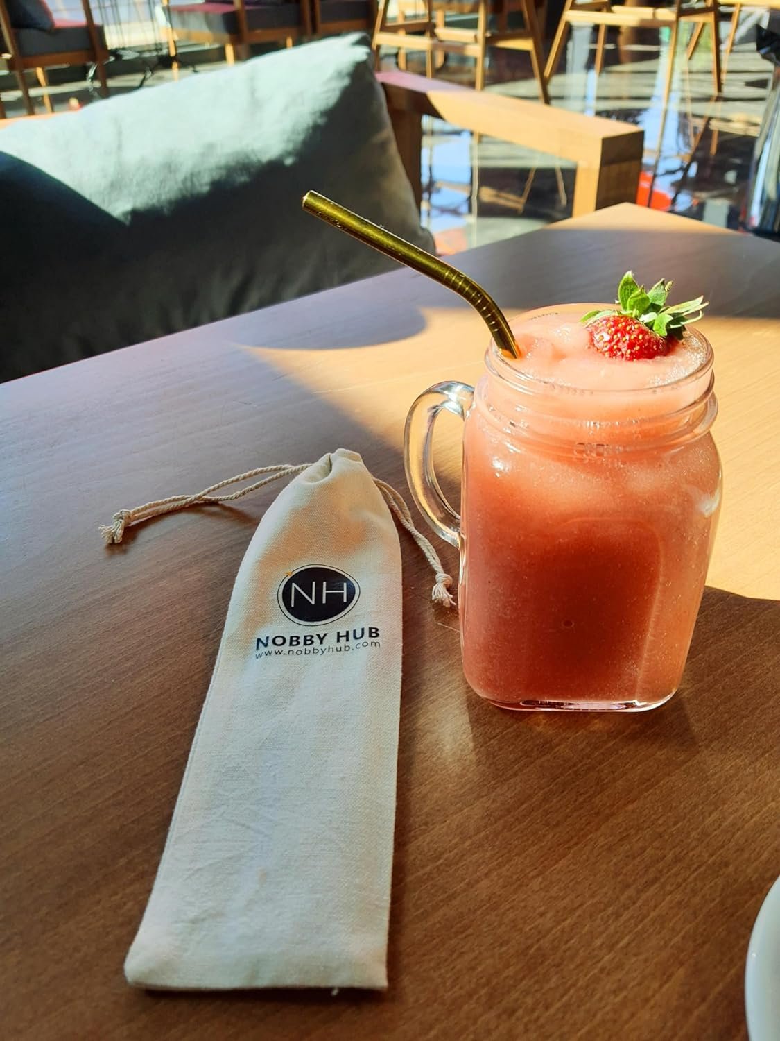 Reusable Stainless Steel Drinking Straw by Nobby Hub Reusable Stainless Steel Drinking Straw by Nobby Hub
