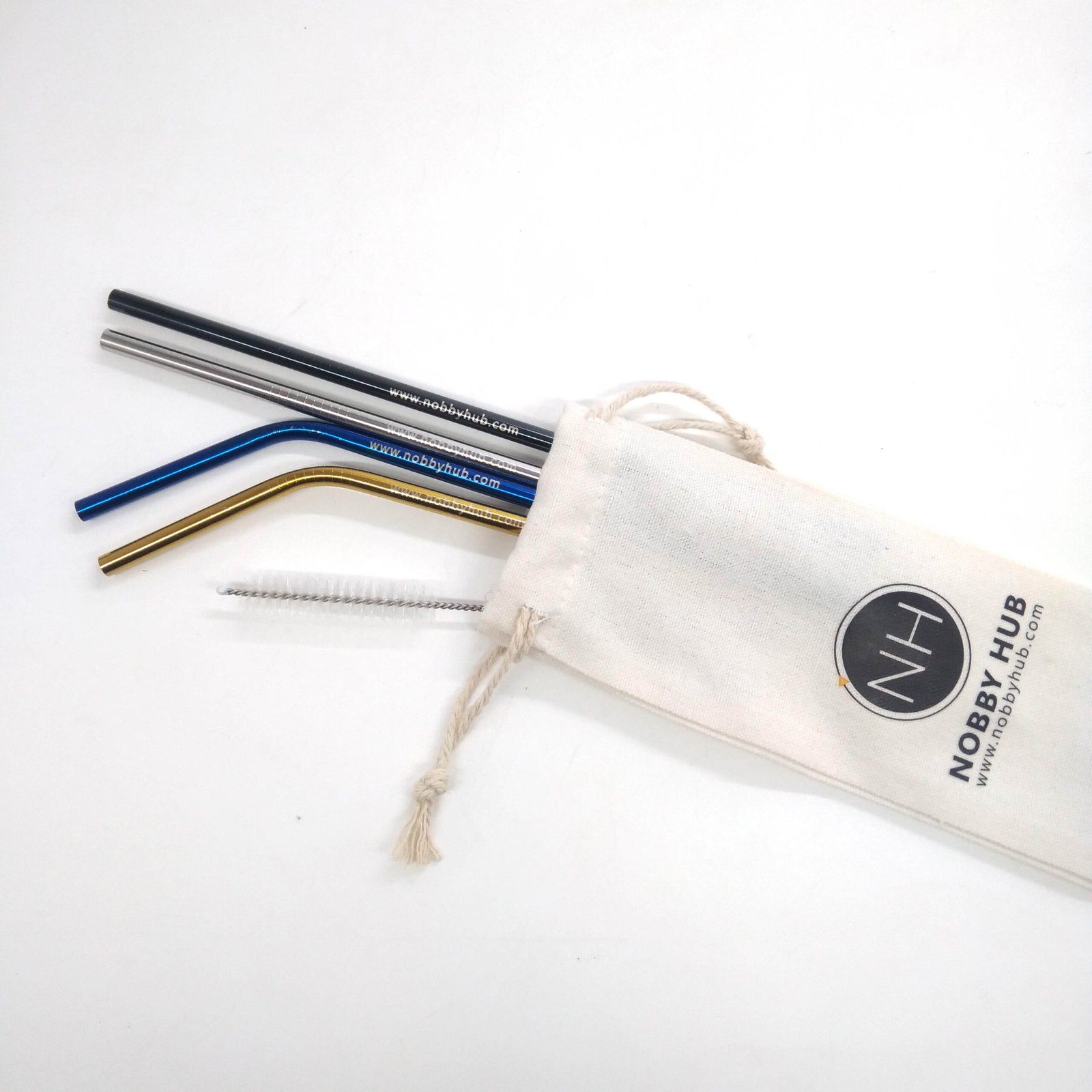 Reusable Stainless Steel Drinking Straw by Nobby Hub Reusable Stainless Steel Drinking Straw by Nobby Hub